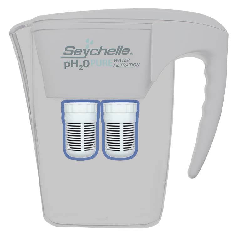 Seychelle Dual pH2O Pure Water Pitcher Replacement Filter – Dual pack - Subscription